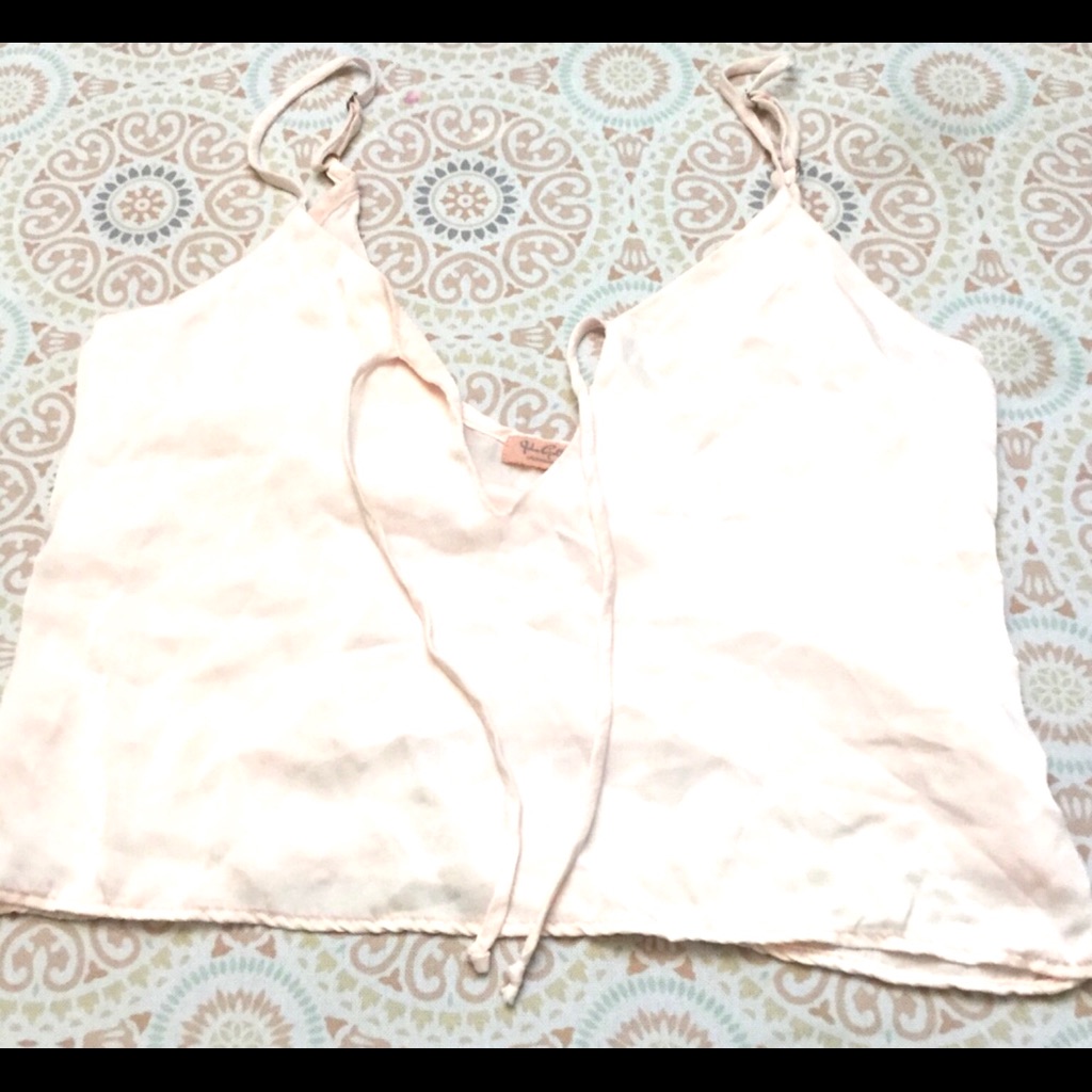 John Galt Soft Pink Camisole Satin Feel Halter Top